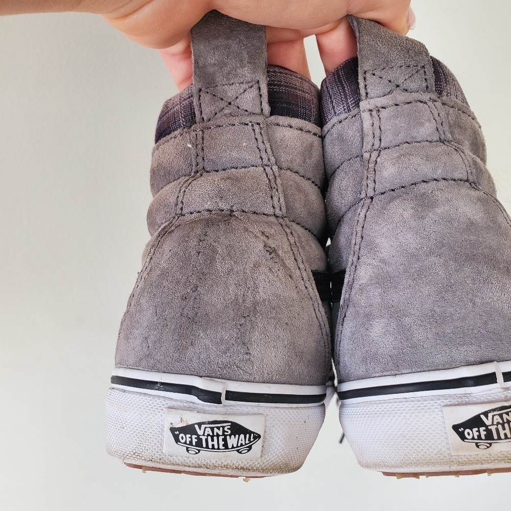 ❗SOLD❗Vans SK8-HI MTE in Pewter Gray w/ Plaid Trim - Picture 4 of 8